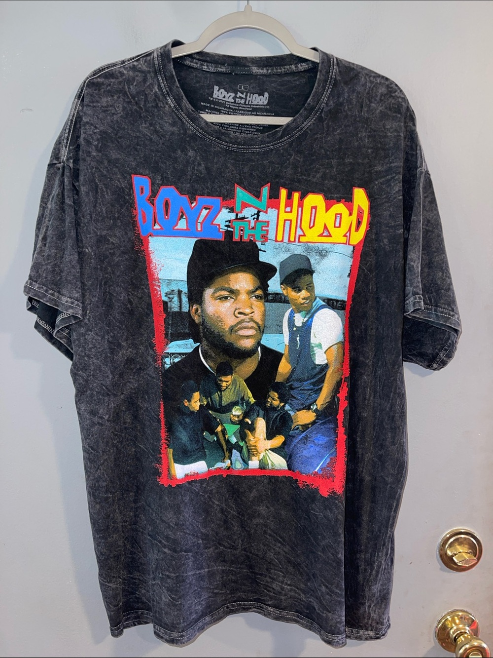 Boyz‎ N the Hood Graphic Acid Wash Short Sleeve Tee Size L